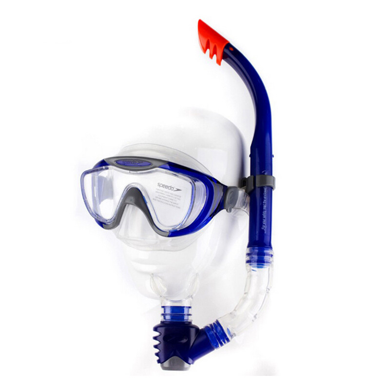 探索蔚蓝秘境 Speedo潜水泳镜呼吸管套装半干式2件套深度体验